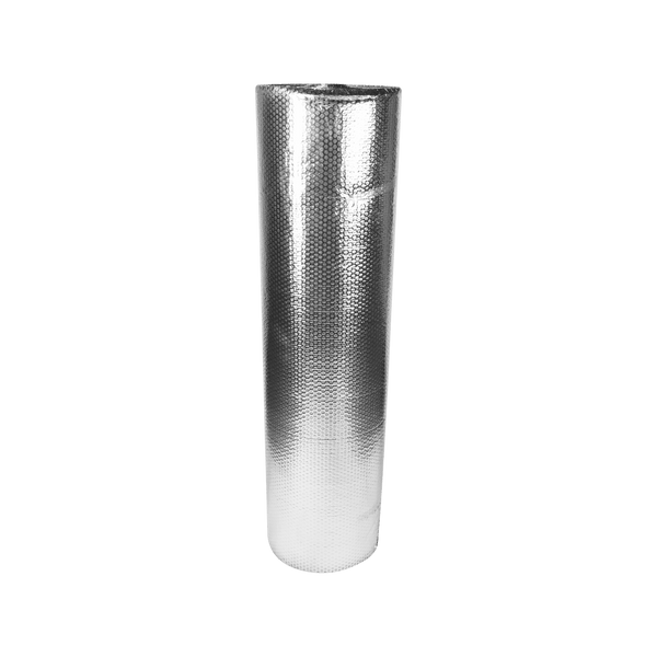 Isolatiefolie op rol 150cm x 100m x 3mm (Aluminium + Bubbelfolie + Aluminium)